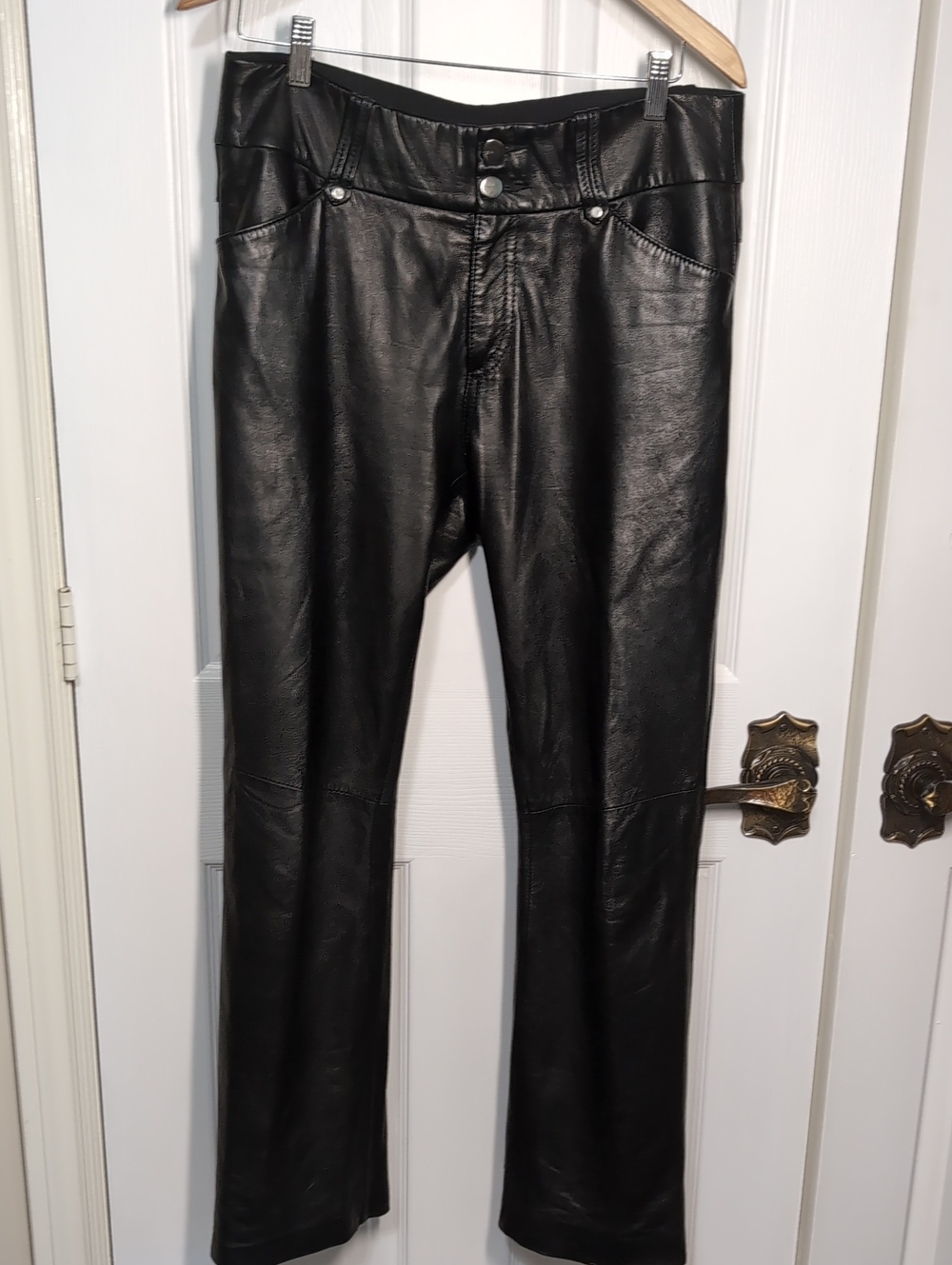 Danier Leather Vintage Moto Biker Pants Women's Size 8